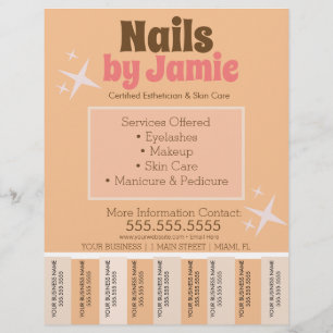 Retro-Salon-Service-Geschäftsabriss-Streifen Flyer