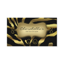 Retro Salon Wellness-Center Business Card Zebra Go