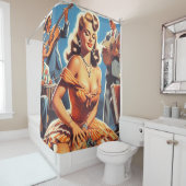 Retro Salsa Button-up Duschvorhang (Beispiel)