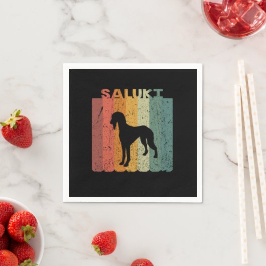 Retro Saluki Dog Lover Geschenk Idee Serviette (Beispiel)