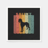 Retro Saluki Dog Lover Geschenk Idee Serviette (Vorderseite)