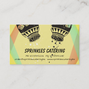 Retro Salzpfeffer-Kochs-Catering-Geschäftskarte Visitenkarte