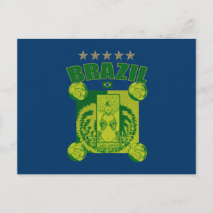 Retro Samba futebol verblichene Kunstgeschenke Postkarte