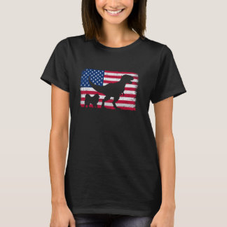 Retro Samoyed Dog Vater 4. Juli US-amerikanische F T-Shirt