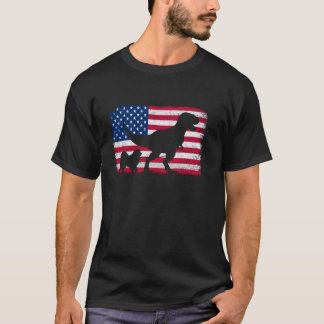 Retro Samoyed Dog Vater 4. Juli US-amerikanische F T-Shirt