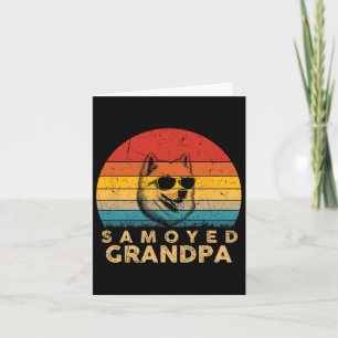 Retro Samoyed Opa Dog Lover Paw Vater Vathers Da Karte