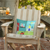 Retro Samstag Morgen Kissen im Freien (Stuhl)