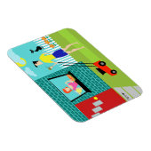 Retro Samstagvormittag Flexi Magnet (Rechte Seite)