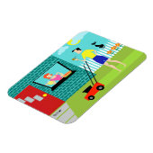 Retro Samstagvormittag Flexi Magnet (Linke Seite)