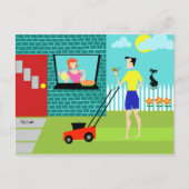 Retro Samstagvormittag Postkarte (Vorderseite)