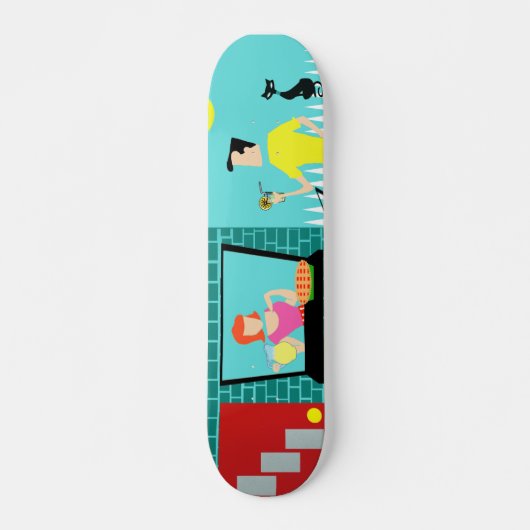 Retro Samstagvormittag Skateboard (Vorne)