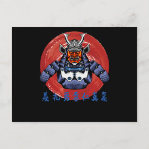Retro Samurai Armor - Perfektes Samurai Design Postkarte