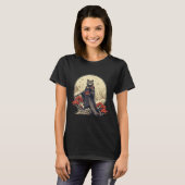Retro Samurai Cat  Japanese Inspired Cat T-Shirt (Vorne ganz)