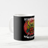 Retro Samurai Helmet - Samurai Quote About Peace Kaffeetasse (Vorderseite Links)