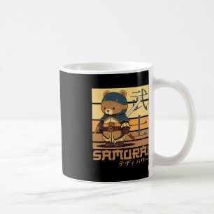 Retro Samurai Teddy Japanisch Kunst Perfekt für An Kaffeetasse