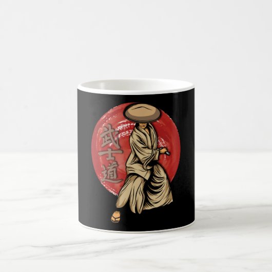 Retro Samurai Warrior mit Katana - Japanisch Kaffeetasse (Mittel)
