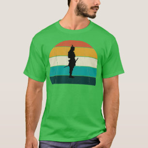 Retro Samurai Warrior Vintag Japanisch Daimyo Mil T-Shirt