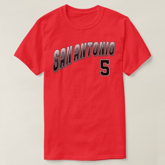 Retro San Antonio Nummer 5 1 T-Shirt (Design vorne)