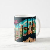 Retro-San-Antonio-Postkarten-Tasse Kaffeetasse (VorderseiteRechts)