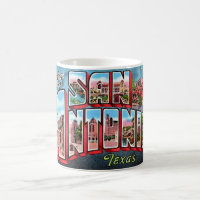 Retro San Antonio Texas Postcard Tasse