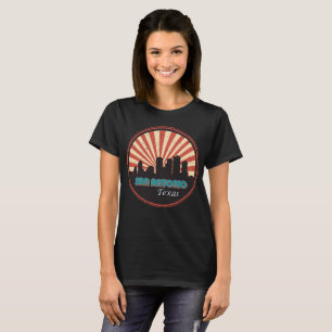 Retro San Antonio Texas Staat Skyline Vintag T-Shirt