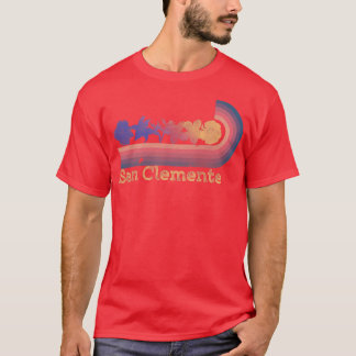 Retro San Clemente Tropische Blume 80er Style Surf T-Shirt
