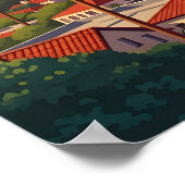 Retro San Diego California Coastal Skyline  Poster (Ecke)