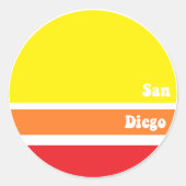 Retro San Diego Sticker (Vorderseite)
