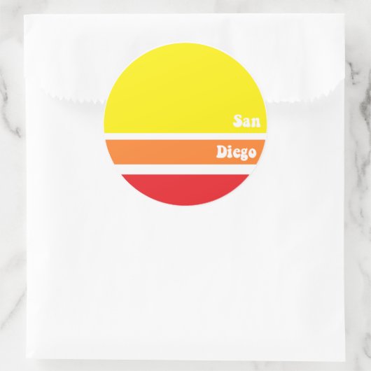 Retro San Diego Sticker (Tasche)
