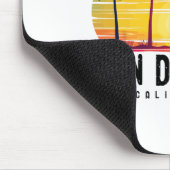 Retro San Diego Strände Kalifornien Surfbrett Mousepad (Ecke)