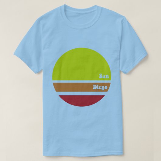 Retro San Diego T - Shirt (Design vorne)