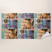 Retro San Francisco Batchwork Strandtuch (Vorderseite)