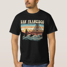 Retro San Francisco Golden Gate Bridge Sonnenunter