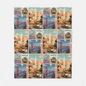 Retro San Francisco Patchwork Fleecedecke (Vorderseite)