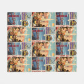 Retro San Francisco Patchwork Fleecedecke (Vorderseite (Horizontal))