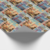 Retro San Francisco Patchwork Geschenkpapier (Ecke)