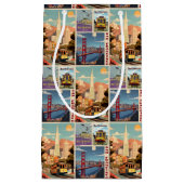 Retro San Francisco Patchwork Kleine Geschenktüte (Vorderseite)
