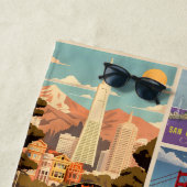 Retro San Francisco Patchwork Strandtuch (Beispiel)