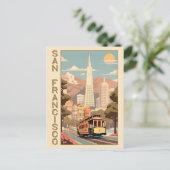 Retro San Francisco Postkarte (Stehend Vorderseite)