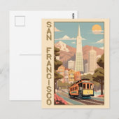 Retro San Francisco Postkarte (Vorne/Hinten)