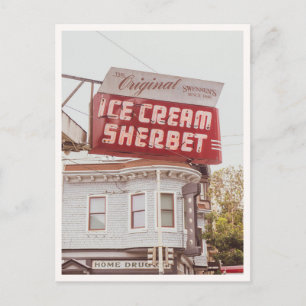 Retro-San Francisco Swensons Neon-Schild-Foto Postkarte