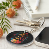 Retro San Gabriel Radweg. Schlüsselanhänger (Vorderseite rechts)