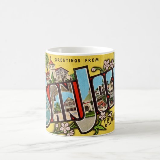 Retro San Jose Grußveranstaltung Tasse (Mittel)