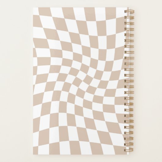 Retro Sand Rosa Scheckkarton Planer (Rückseite)