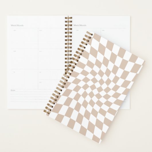 Retro Sand Rosa Scheckkarton Planer (Anzeige)