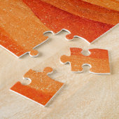 Retro Sand Streams Landschaft Illustration Orange Puzzle (Seite)