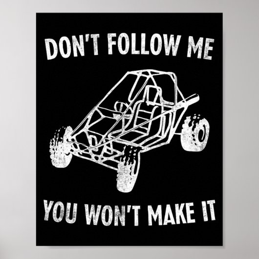 Retro-Sanddünen-Buggy-Buggies-Rennen-Strandfahrt Poster (Vorne)