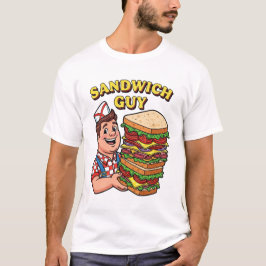 Retro "Sandwich Typ" Feinschmecker Grafik Illustra T-Shirt