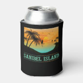 Retro Sanibel Island Florida Tropical Sunset Beach Dosenkühler (Kanne Vorderseite)