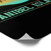 Retro Sanibel Island Florida Tropical Sunset Beach Poster (Ecke)